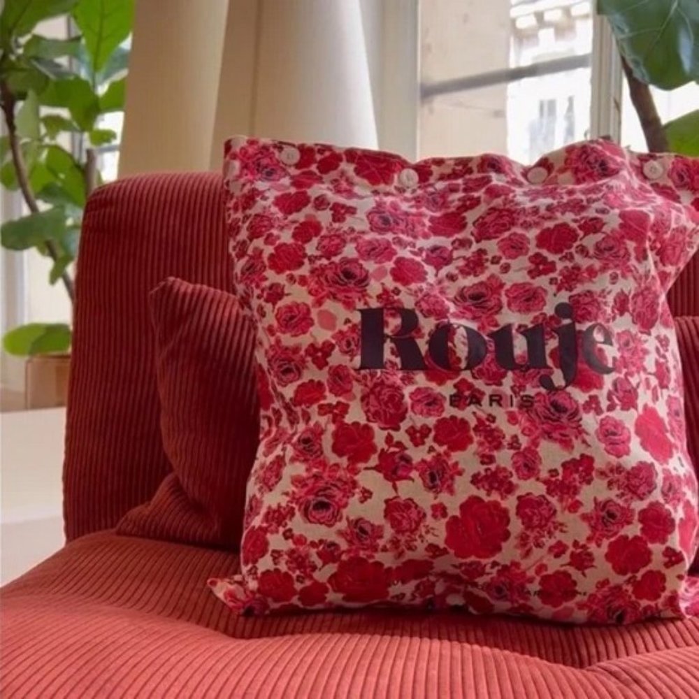 🌺 NEW Rouje Floral Red Canvas Tote Bag 🌷